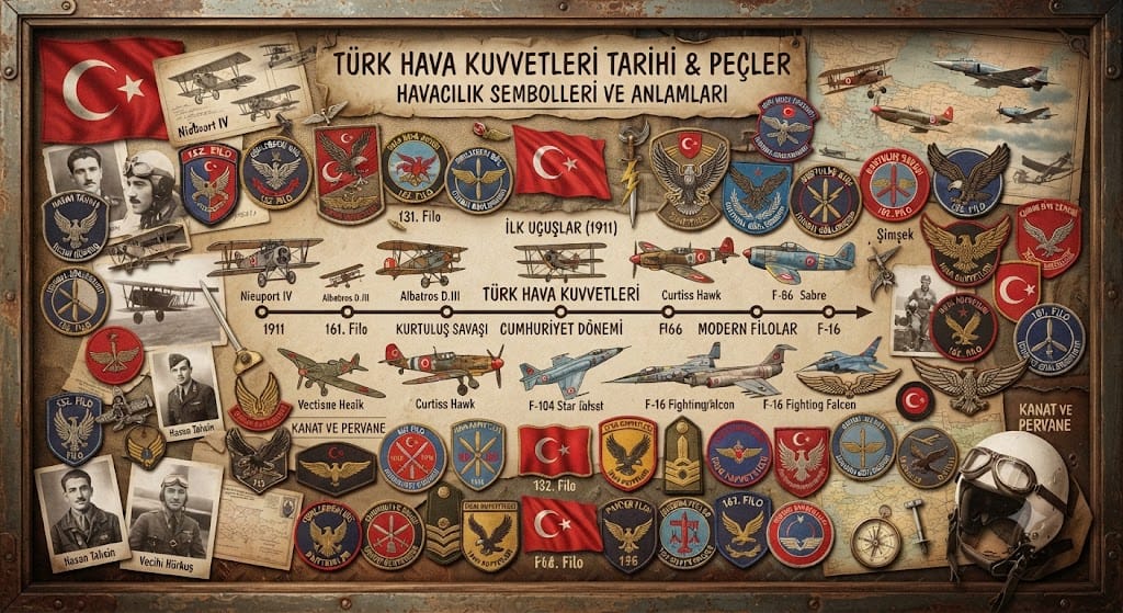 Hava Kuvvetleri Peçlerinde Kullanılan Semboller ve Havacılık Tarihi