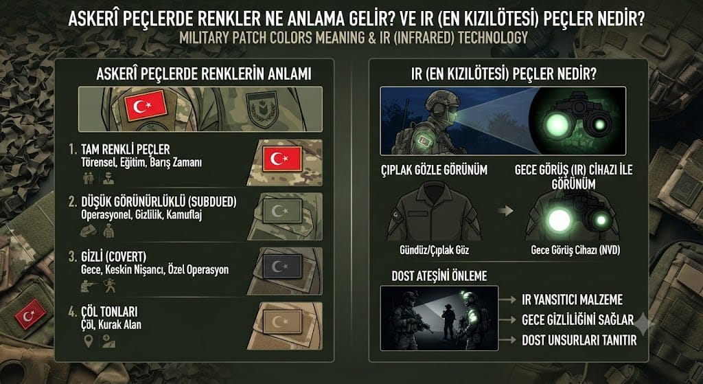 Askerî Peçlerde Renkler Ne Anlama Gelir? IR (En Kızılötesi) Peçler Nedir?